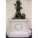 Grote wit marmeren pendule